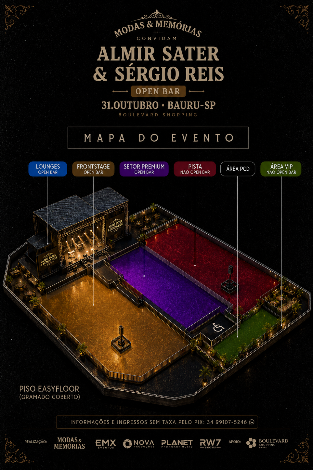 Mapa do evento Modas e Memórias - Bauru
